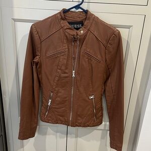 Guess Women's Tan Leather Jacket